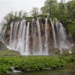 Waterfalls from different levels on same hill